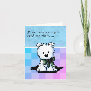 Carte de vœux chiot Westie KiniArt