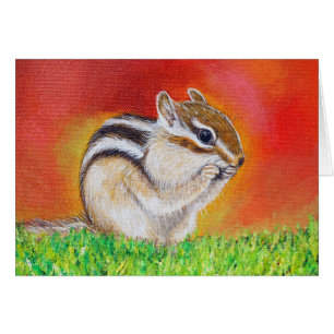 Carte de voeux Chipmunk Painting