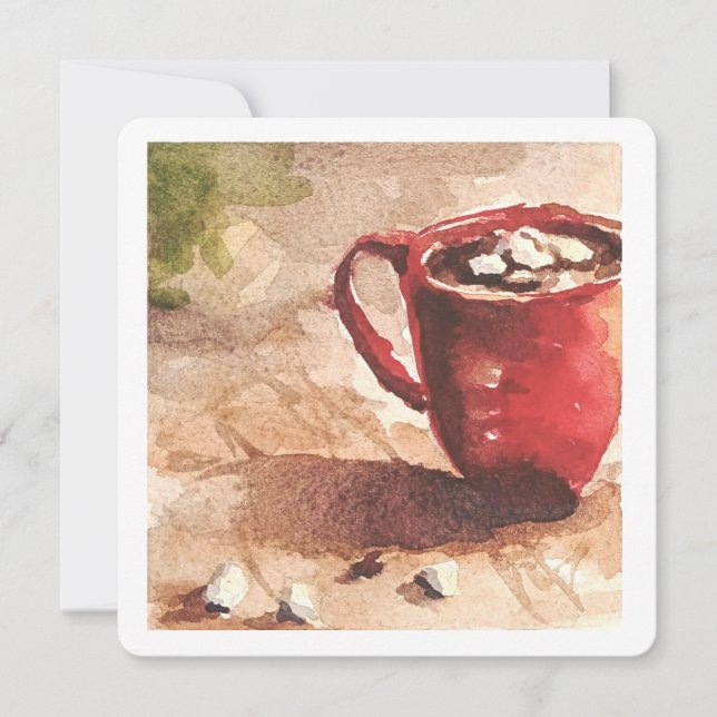 Carte de vœux Chocolat Chaud (Devant)