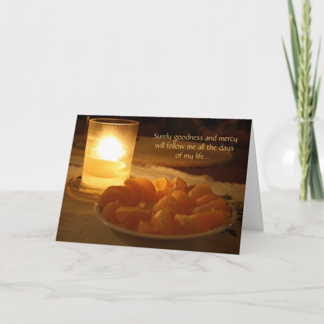 Carte de vœux chrétienne du Nouvel An Psaume 23 (Devant)