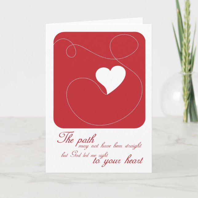Carte de voeux chrétienne : Le chemin vers votre c (Devant)