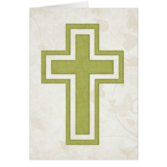 Carte de vœux chrétienne vierge Green Cross 3 (Devant)