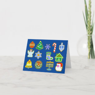 Carte de vœux Chrismukkah Cookies de Noël
