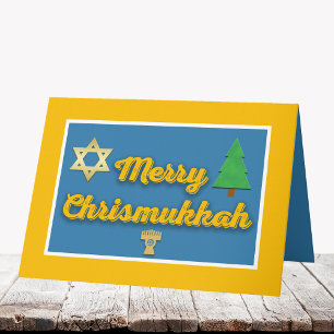 Carte de vœux Chrismukkah interconfessionnelle