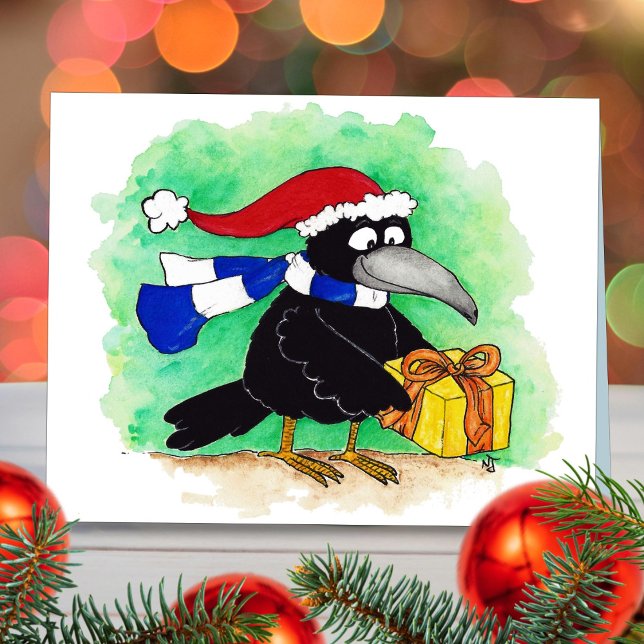 Carte de vœux CHRISTMAS CROW de Nicole Janes (Créateur téléchargé)