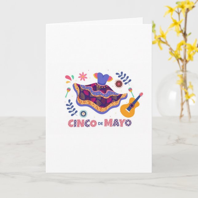 Carte de vœux Cinco de Mayo ! (Fleur jaune)
