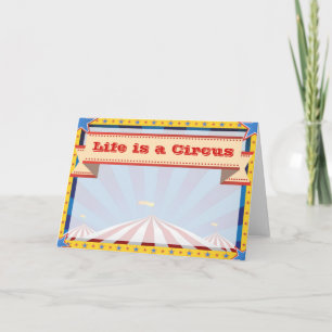 Carte de voeux Circus Tent Carnival