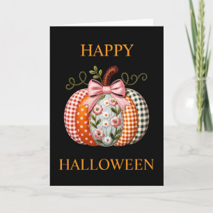 Carte de voeux Citrouille de style Halloween