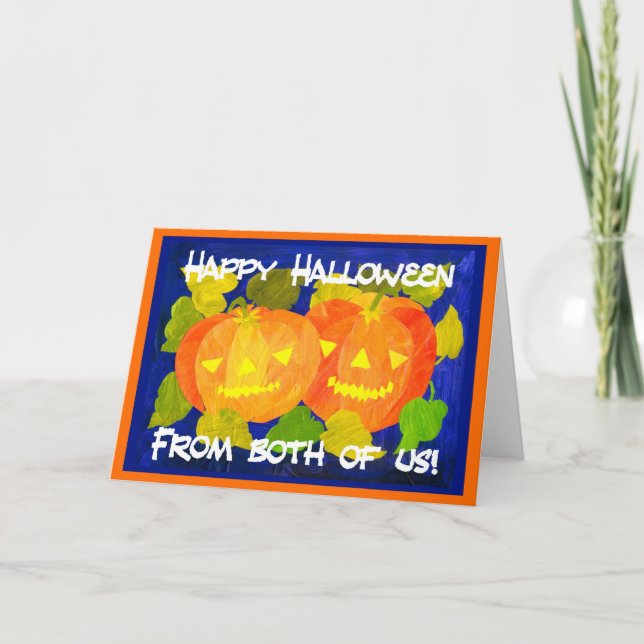 Carte de voeux Citrouille Halloween (Devant)