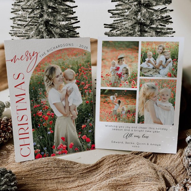 Carte de vœux classique avec photo arquée (Créateur téléchargé)