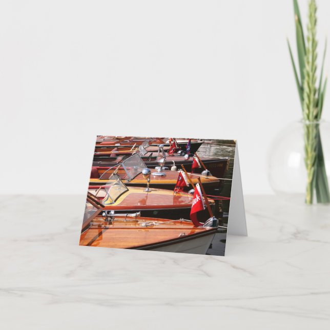 Carte de voeux classique de bateaux (Devant)