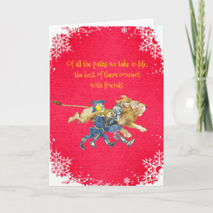 Carte de vœux classique de Noël avec l'ami du Magi