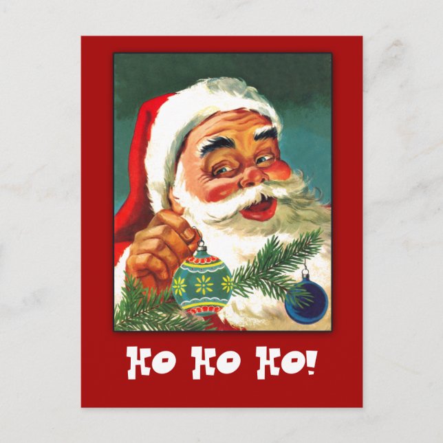 Carte de voeux classique du Père Noël pour la Pers (Devant)