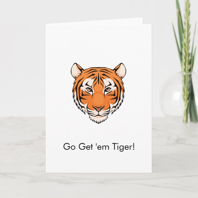 Carte de vœux classique thème "Allez les Tigres !" (Devant)
