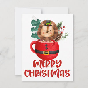 Carte de vœux clipart Noël dans une tasse