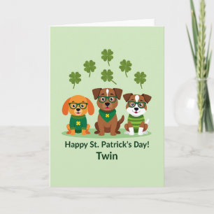 Carte de vœux Clover Dogs Happy Day