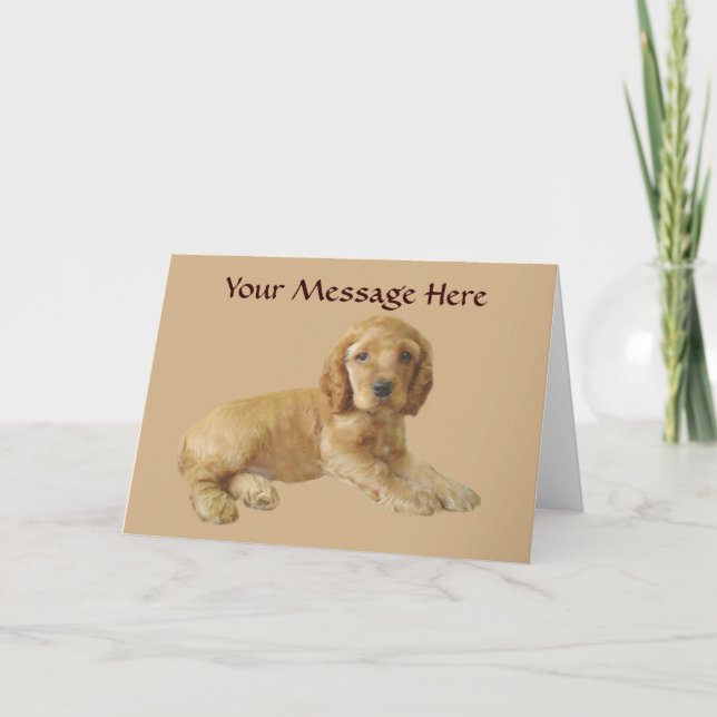 Carte de voeux Cocker Spaniel Puppy (Devant)