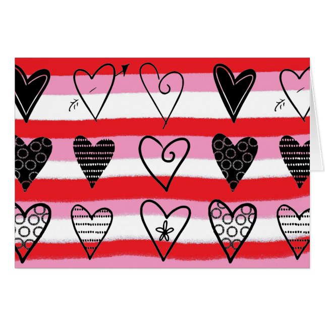 Carte de voeux Coeur (Devant horizontal)
