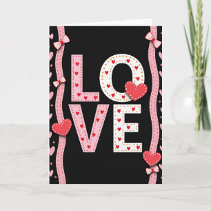 Carte de Vœux Cœur à Points de Amour