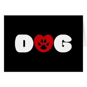 Carte de voeux Coeur Aimant Chien