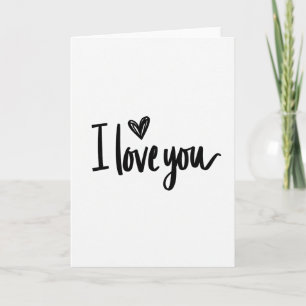Carte de vœux cœur blanc je t'aime