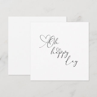 Carte de vœux cœur brodé Oh Happy Day