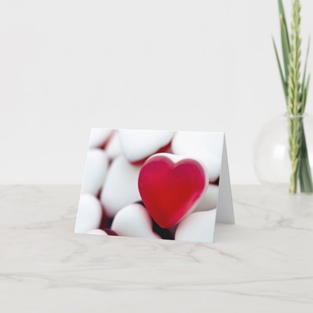 Carte de vœux cœur d'amour doux (Devant)