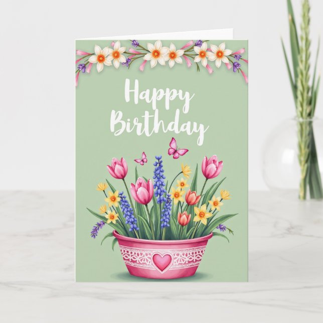 Carte de vœux Cœur de Fleur Douce (Devant)