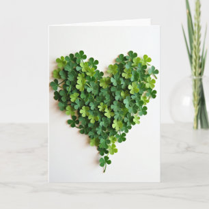 Carte de vœux Cœur de Trèfle Amour