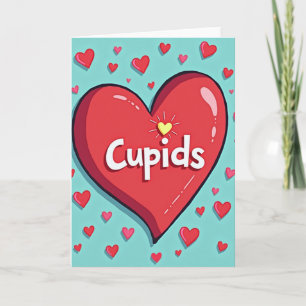Carte de vœux Cœur Rouge de Cupidon