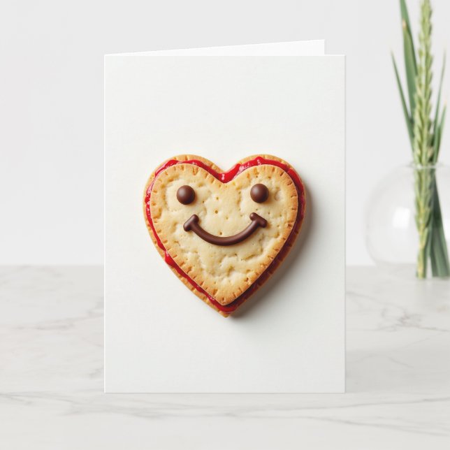 Carte de vœux Cœur Souriant (Devant)