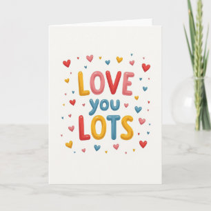 Carte de vœux Cœurs Bulles Je t'aime beaucoup