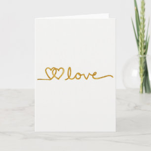 Carte de Vœux Cœurs d'Amour Dorés