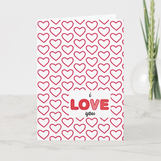Carte de vœux Cœurs et Amour (Devant)