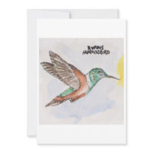 Carte de vœux Colibri