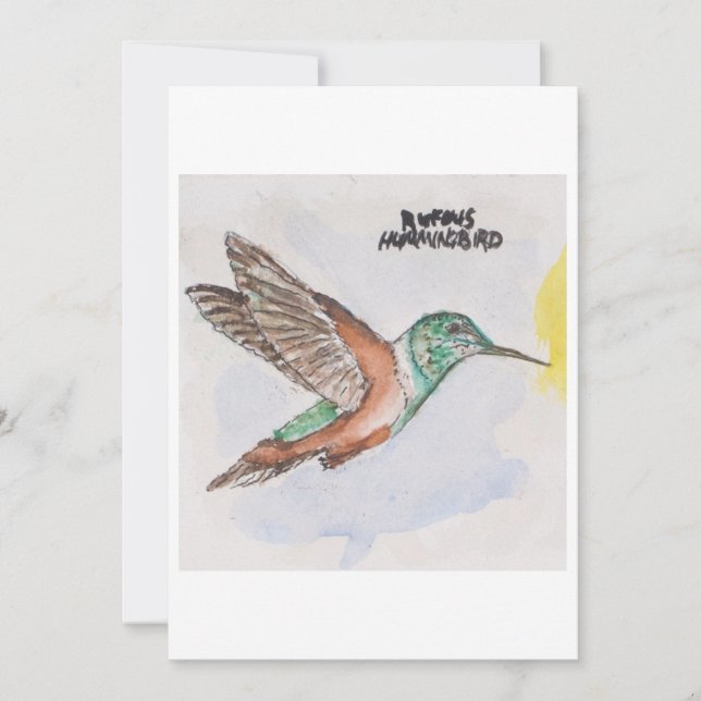 Carte de vœux Colibri (Devant)