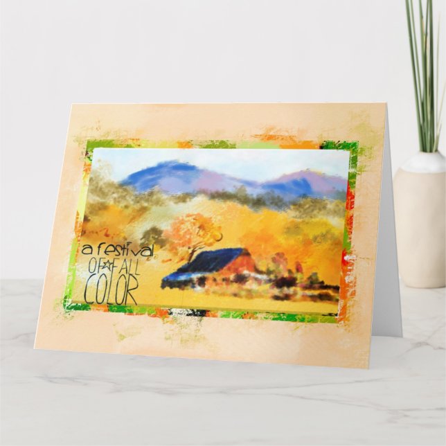 Carte de vœux Colorado en automne (Devant)