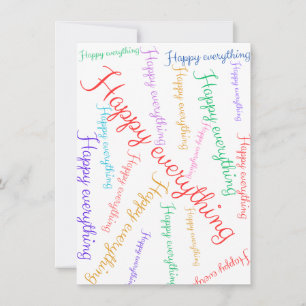 Carte de vœux colorée 'Happy Everything'