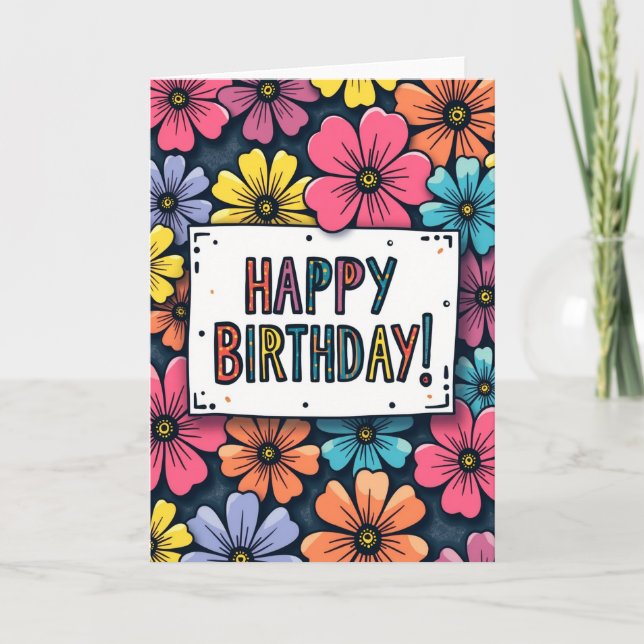 Carte de vœux colorée pour célébration (Devant)