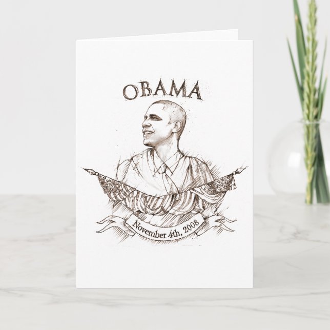 Carte de voeux commémorative d'Obama (Devant)