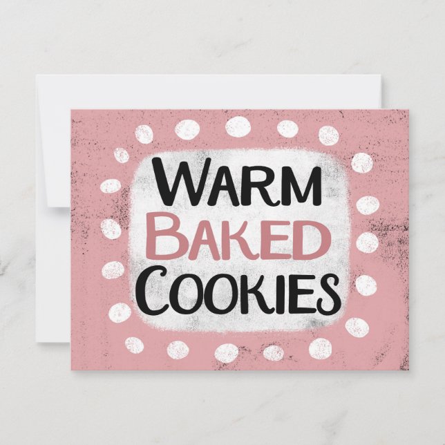 Carte de voeux Cookies chauds au four (Devant)