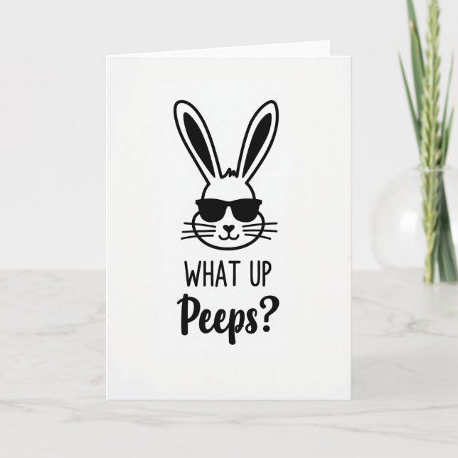 Carte de vœux Cool Rabbit Hello Friend (Devant)