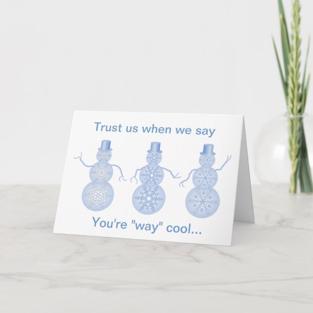 Carte de voeux cool Snowman (Devant)