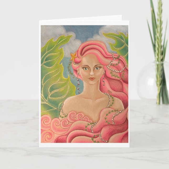 Carte de voeux Coral Mermaid (Devant)