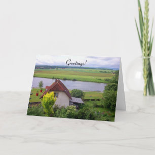 Carte de voeux Cottage By The River