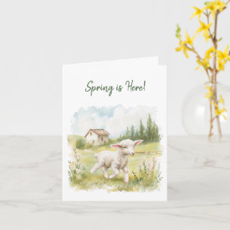 Carte de voeux Cottagecore Spring Lamb