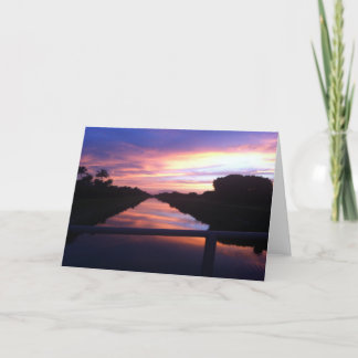 Carte de voeux Coucher de soleil coloré
