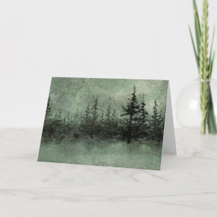 Carte de voeux Country Road "Green Twilight"