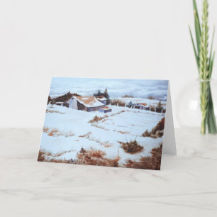 Carte de voeux Country Road "Winter Farms"