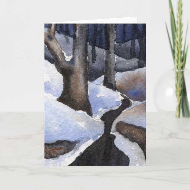 Carte de voeux Country Road "Winter Streams #2" (Devant)